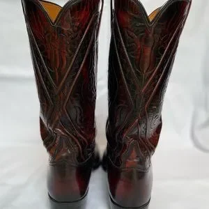 Genuine Lucchese “Knox” Western Boots in Black Cherry, size 10 ½ B Men Lucchese Western Equestrian Boots for sale | eBay main image 4